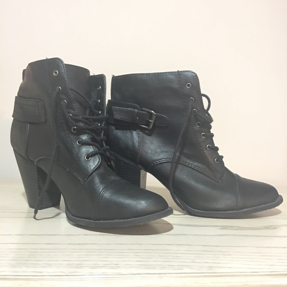 Women’s Black lace up boots